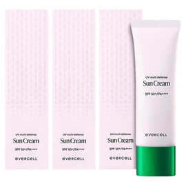 Partner_Reference Evercell UV Multi Defense Sun Cream 45ml 3pcs / 에버셀 유브이 멀티 디펜스 선크림 45ml 3개