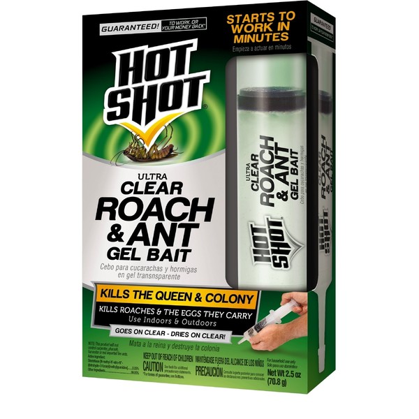 Hot Shot Ultra Clear Roach & Ant Gel Bait, 1-Count, 6-Pack, Plain