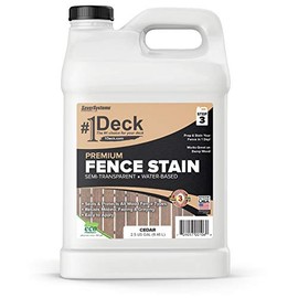 SaverSystems #1 Deck Premium Wood Fence Stain - Semi-Transparent Sealer (2.5 Gallon, Cedar)