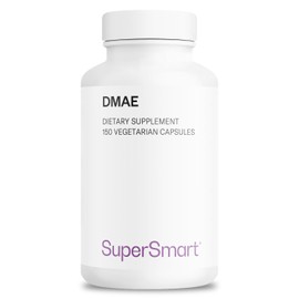 Supersmart - DMAE Supplement 390mg per Day (Dimethylaminoethanol) - from DMAE Bitartrate - Choline Production | Non-GMO & Gluten Free - 150 Vegetarian Capsules