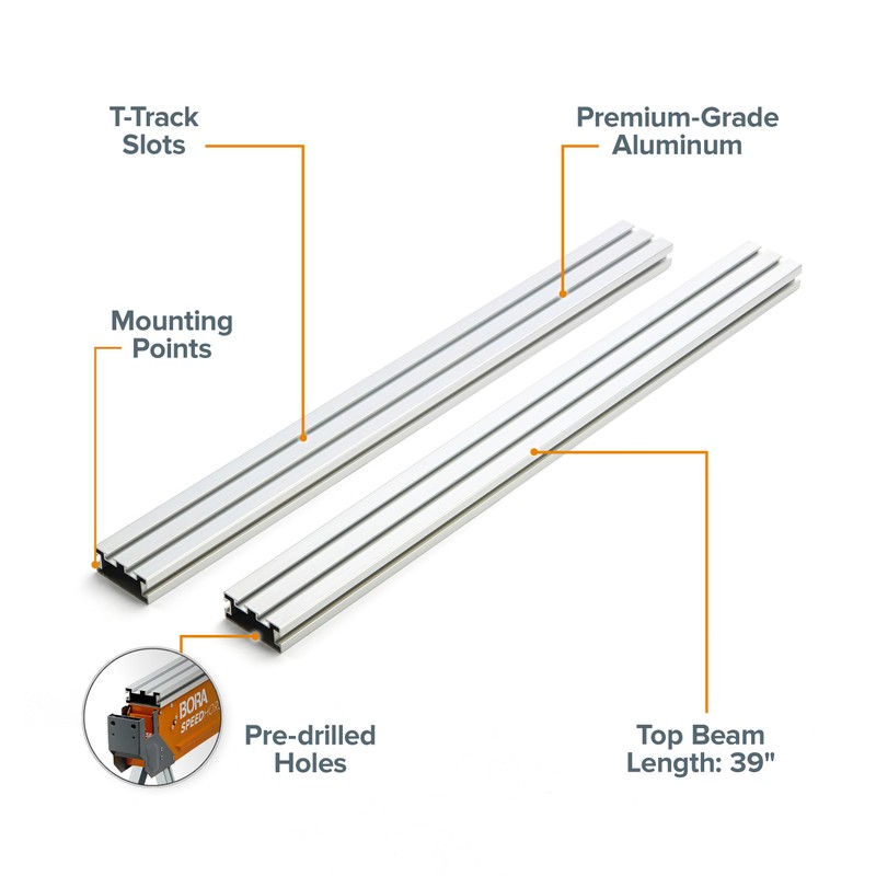 Bora Speedhorse 39" TRX TopTrack 2x4 T Track Rails for