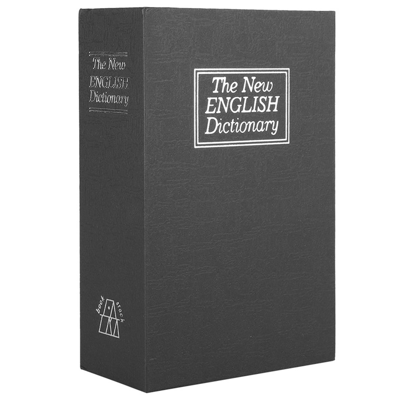 Black English Dictionary Safe Box Money Jewelry Collection Storage Case