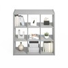 Furinno Simple Open Back Cube Storage Organizer, Standing Shelf, 9-Cube,