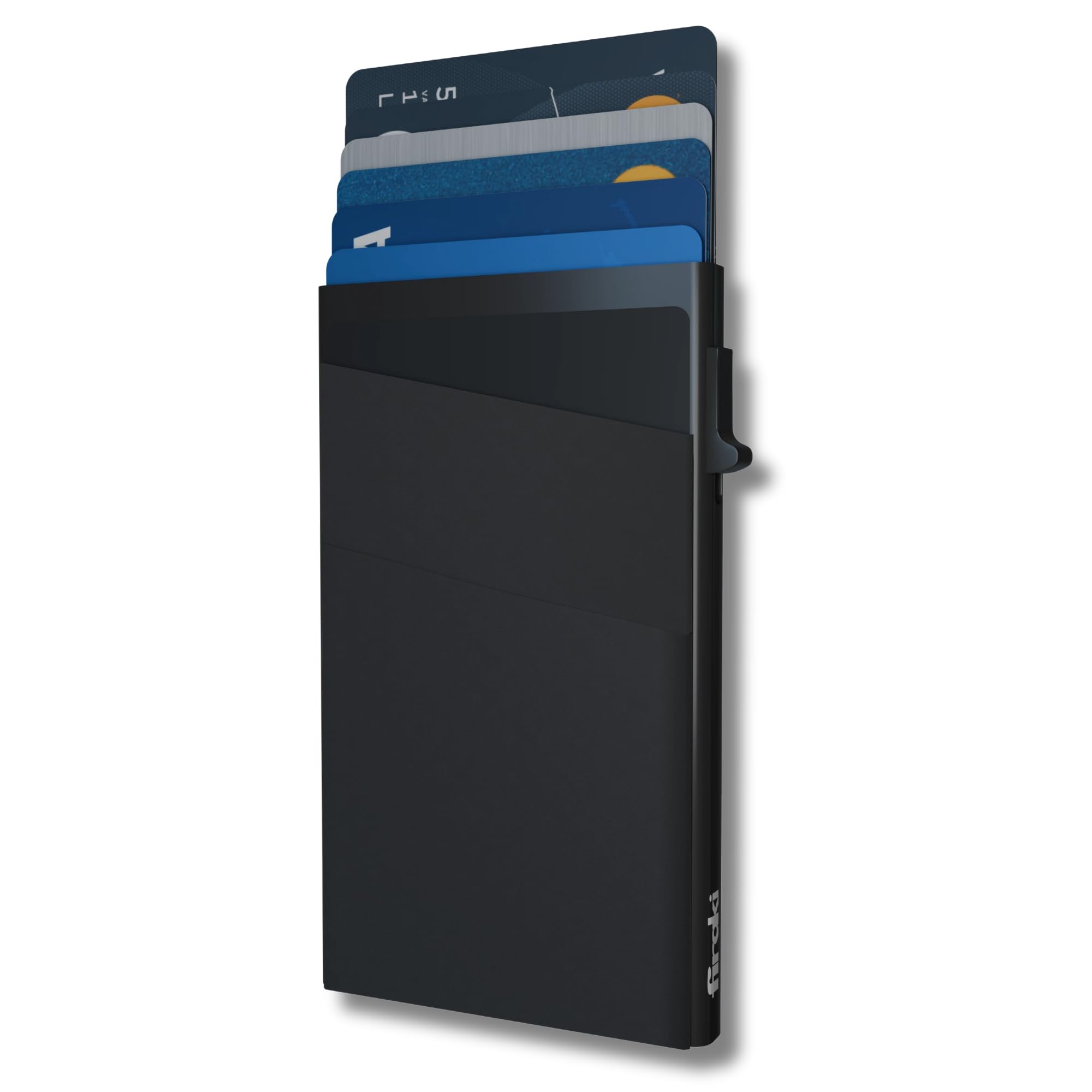 Pop‑Up Metal Wallet For Men - Slim RFID Card Holder With Cash Slot & ID Window E