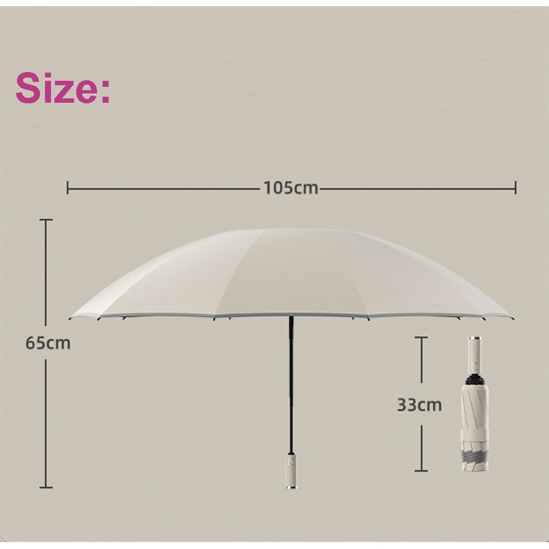 LCY Automatic Inverted Compact Folding Anti-UV Parasol Umbrella Large Windproof