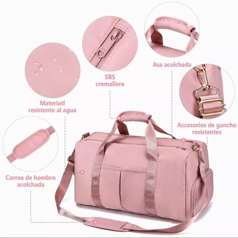 BOSSCO Maleta Gym Bolsa Deportiva De Viaje Mochila Fitness Bag