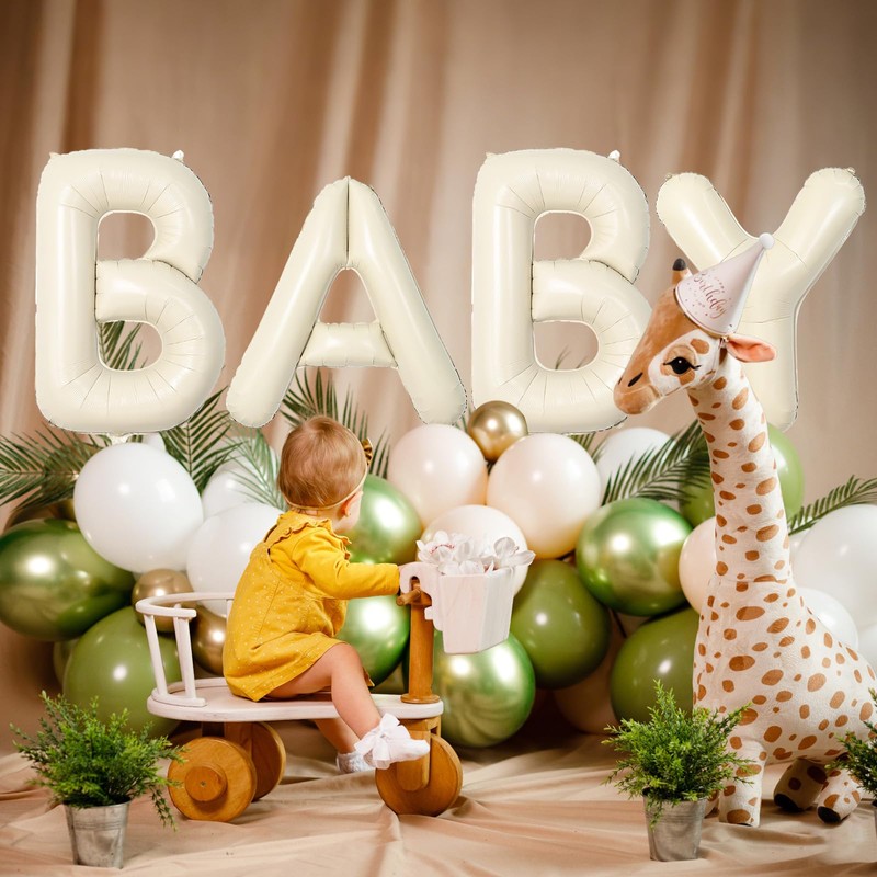 Cream Letter Balloons M