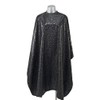 BeautyLove Hair Stylist Cape Black on Black Leopard Print Snap