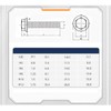 cSeao M6-1.0 x 16mm Flanged Hex Head Bolts Flange Hexagon