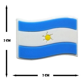 Argentina Flag Badge Reel ID Holder Accent Chain Badge Clip Yazzle Dazzle Set of 2 Nurse Doctor