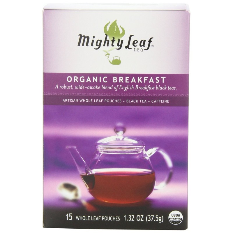 Mighty Leaf Black Tea, Organic Breakfast, 15 Pouches (Pack of