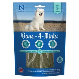 Bone-A-Mints All Natural, Wheat-Free Breath Freshening Bone, 8.92-Ounce, Large, 4 numbers in one Pack