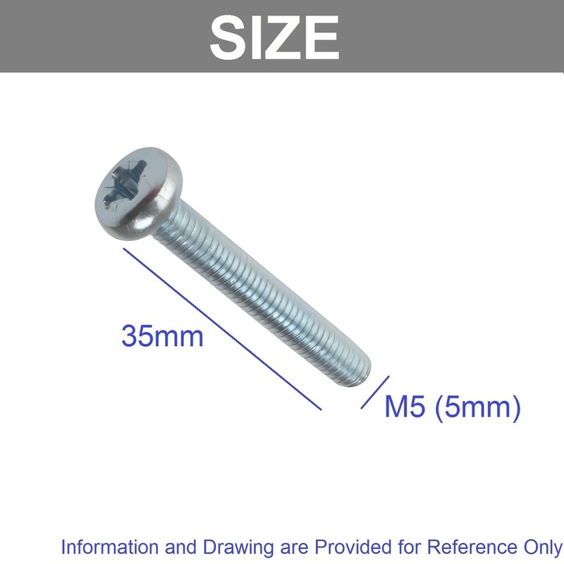 TERF® M5 X 35mm Pozi Pan Head Machine Screws Stainless