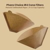 Phare Choice #4 Cone Coffee Filter, 8-12 Cup, Natural Unbleached