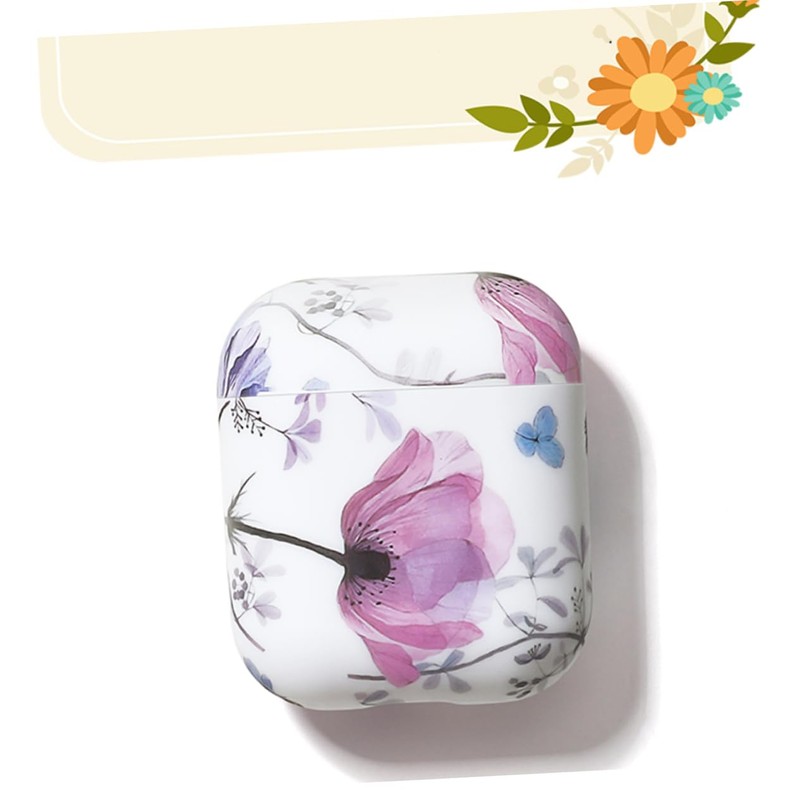 TEHAUX Portable TPU Earphone Case Dustproof Flower Pattern Protector for