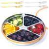 VAlinks Divided Serving Tray with Lid SUS 304 Snackle Box