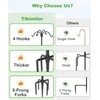 4-Hooks Shepherds Hooks for Outdoor, 60" Heavy Duty Bird Feeder