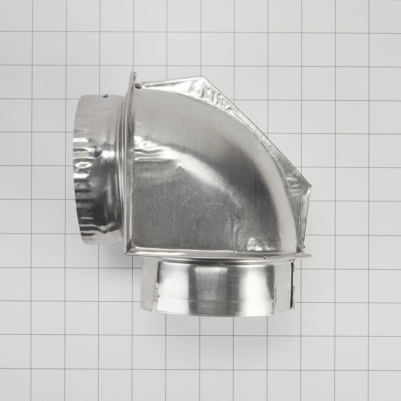 Whirlpool 4396006RW Genuine OEM Elbow Vent Connector For Dryers, Aluminium