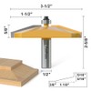 FivePears Bevel Raised Panel Router Bit 1/2 Inch Shank for