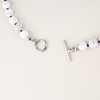 GAVU Handmade White Holwith Stone Beads Necklace for Men 50