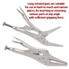 AERZETIX - C68487 - Vise Pliers with Extended Beak Serrated
