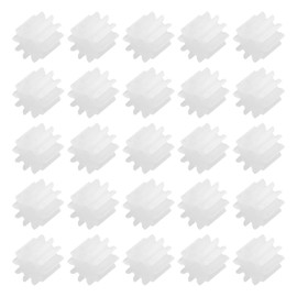 MECCANIXITY 40Pcs Plastic Gears 10 Teeth Plastic Shaft Gears Model 102AA Reduction Gear for RC Car Model DIY Robot,White Module 0.5