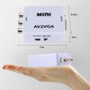 Wscoficey Mini AV2 VGA Video Converter Box AV RCA CVBS