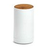 Zeller 18883 Cotton Bud Dispenser ABS / Bamboo White Approx.