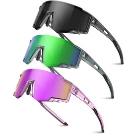 Kids Sunglasses Youth Baseball Sun Glasses Lightweight UV400 Sports Cycling Shades for Boys Girls 3PACK