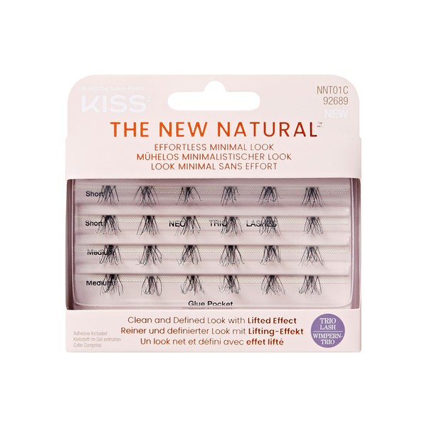 KISS The New Natural Trio Lashes False Eyelashes Clusters 01,