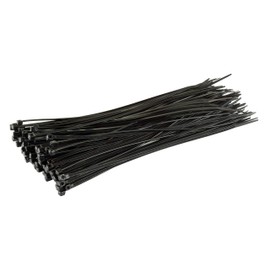 Gocableties Pack of 100 Black Cable Ties, 250mm x 2.5mm, Premium Quality UV Resistant Set