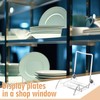 DoubleFill 12 Pcs Acrylic Plate Stand Adjustable White Wire and