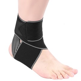 2 PCS Ankle Braces for Men & Women, Ankle Compression Sleeve Plantar Fasciitis Brace Plantar Fasciitis Relief, Arch Support Socks Ankle Brace for Sprained Ankle (Gray)