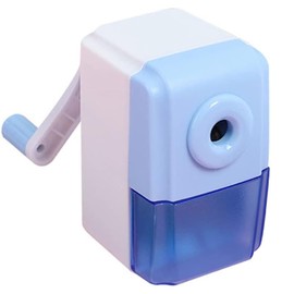 Pencil Sharpeners Manual Sharpener Desktop Colored Pencil Sharpener Handheld Children Kids Gift School Stationery Office Students Supplies (Blue,Red)