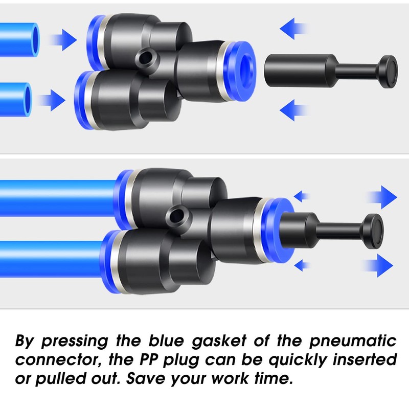 ERGAOBOY AD Push to Connect Plug Fittings, Pneumatic Air Plug