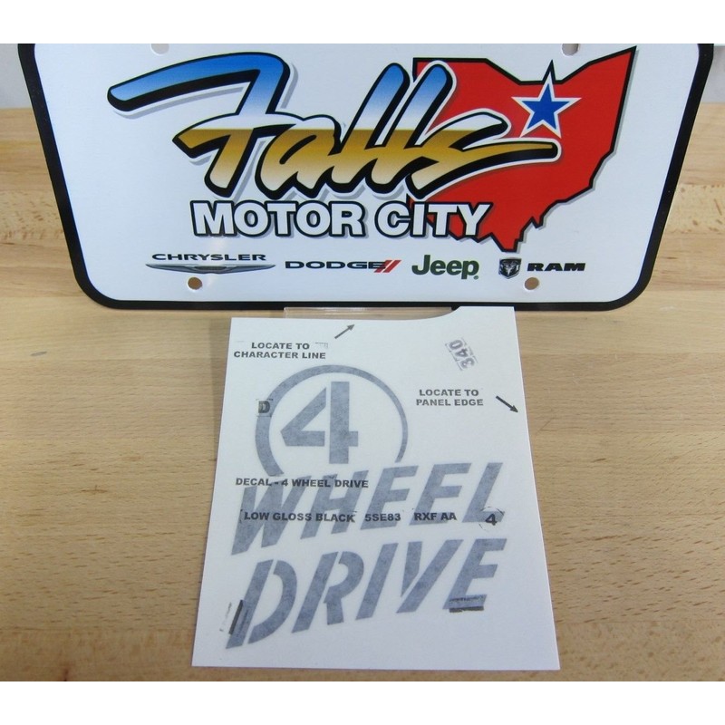 Mopar Jeep Wrangler Willys Wheeler 4 Wheel Drive Sticker Decal