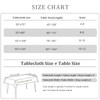 Alsoo Tablecloth Rectangle 55" x 75", Farmhouse Linen Style Table