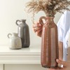 Ceramic Vases Set of 3, Neutral Rustic Farmhouse Vase with
