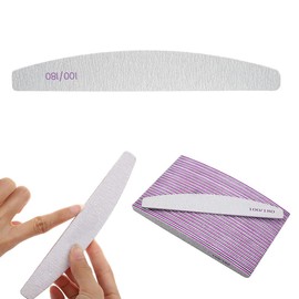 GGUFAY 25 Stück Nagelfeile, Professionelle Nagelfeilen für Gelnägel Naturnägel 100/180, Waschbar Doppelseitige Nagelfeile für Nägel Friseursalon DIY Nail Art Haustiere