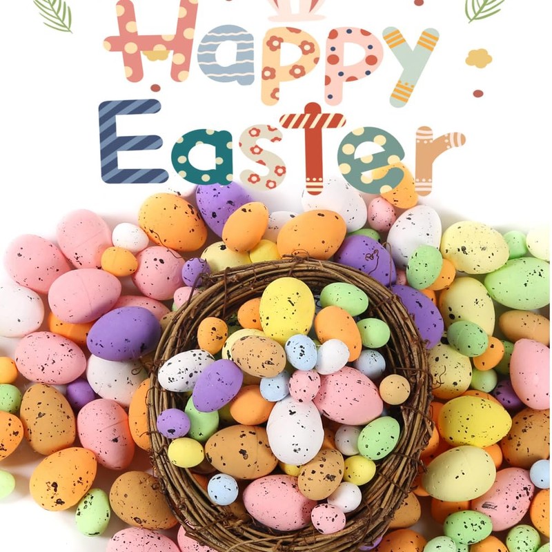 BrightGlow 18 mm Foam Easter Eggs, Pack of 100 Easter