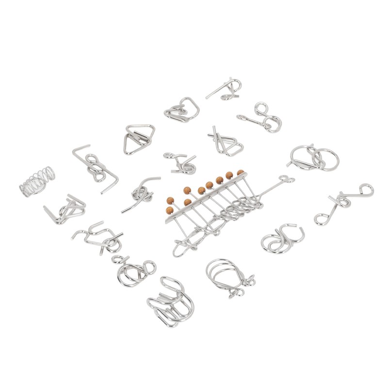 Metal Wire Puzzles Educational Logical Thinking Development Interlock Puzzles Set