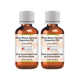 Greenwood Essential Pure Black Spruce Essential Oil (Picea Mariana) Steam Distilled (Pack of Two) 100ml X 2 (6.76 oz)