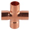 VOANZO 5Pcs 4-Way Cross Union Pipe Fitting 15mm for Plumbing