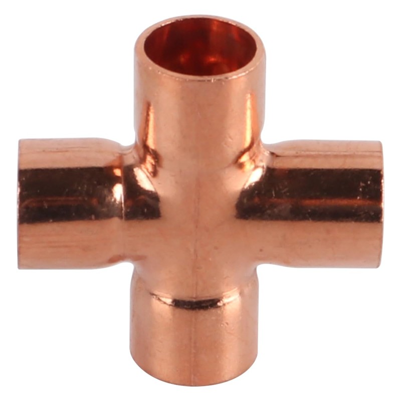 VOANZO 5Pcs 4-Way Cross Union Pipe Fitting 15mm for Plumbing