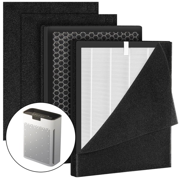 KJ190L Replacement Filters Compatible with MOO-KA KJ190L Pet Air Pur-ifier,