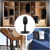 INCREWAY 4 Pcs Black Zinc Alloy Oval Closet Rod Ceiling