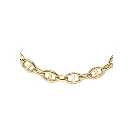 Fossil Women's Heritage D-Link Gold Tone Anchor Chain Necklace Bracelet, Stainless Steel, No Gemstone