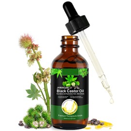 SOCATFOT Aceite de ricino negro jamaicano, un solo ingrediente, 100 puro, prensado en frío, estimula el crecimiento de pestañas, cejas y cabello más  