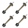 HOMOTEK 4 Pack Heavy Duty Solid Rigid Door Stop with