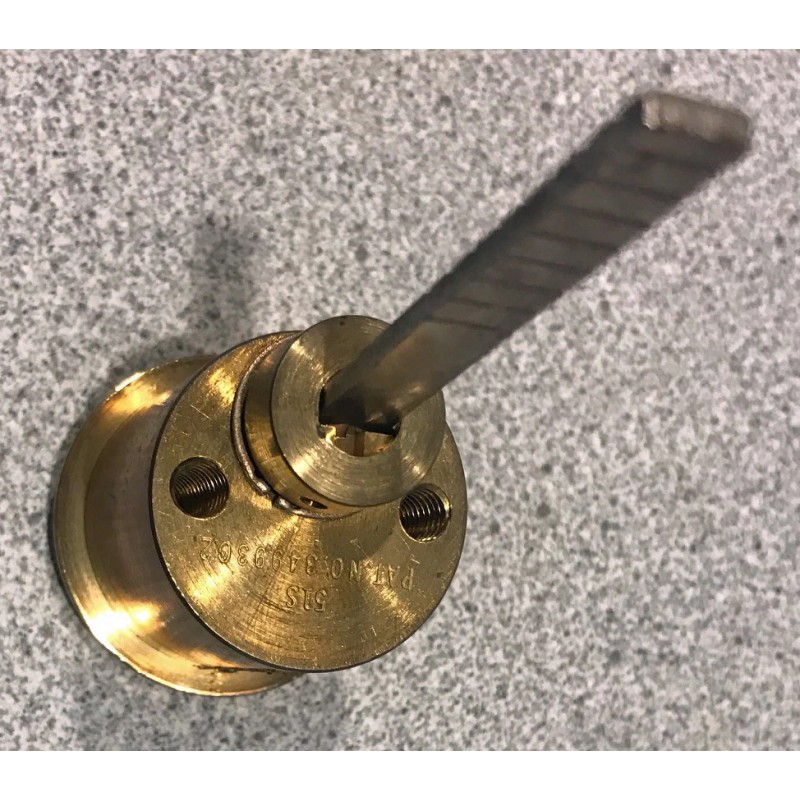 MEDECO HIGH SECURITY RIM CYLINDER PART # 10-0300N-02 BRASS IN